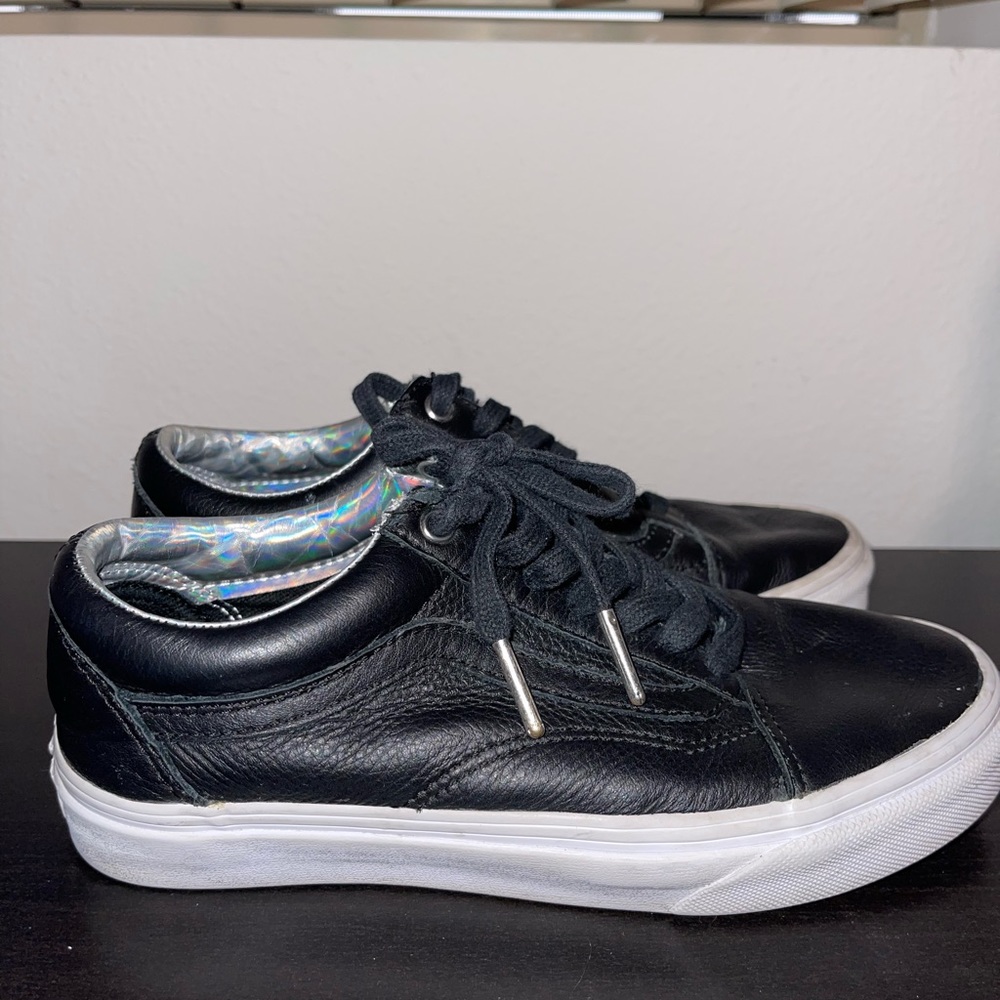 Old Skool Vans - black leather